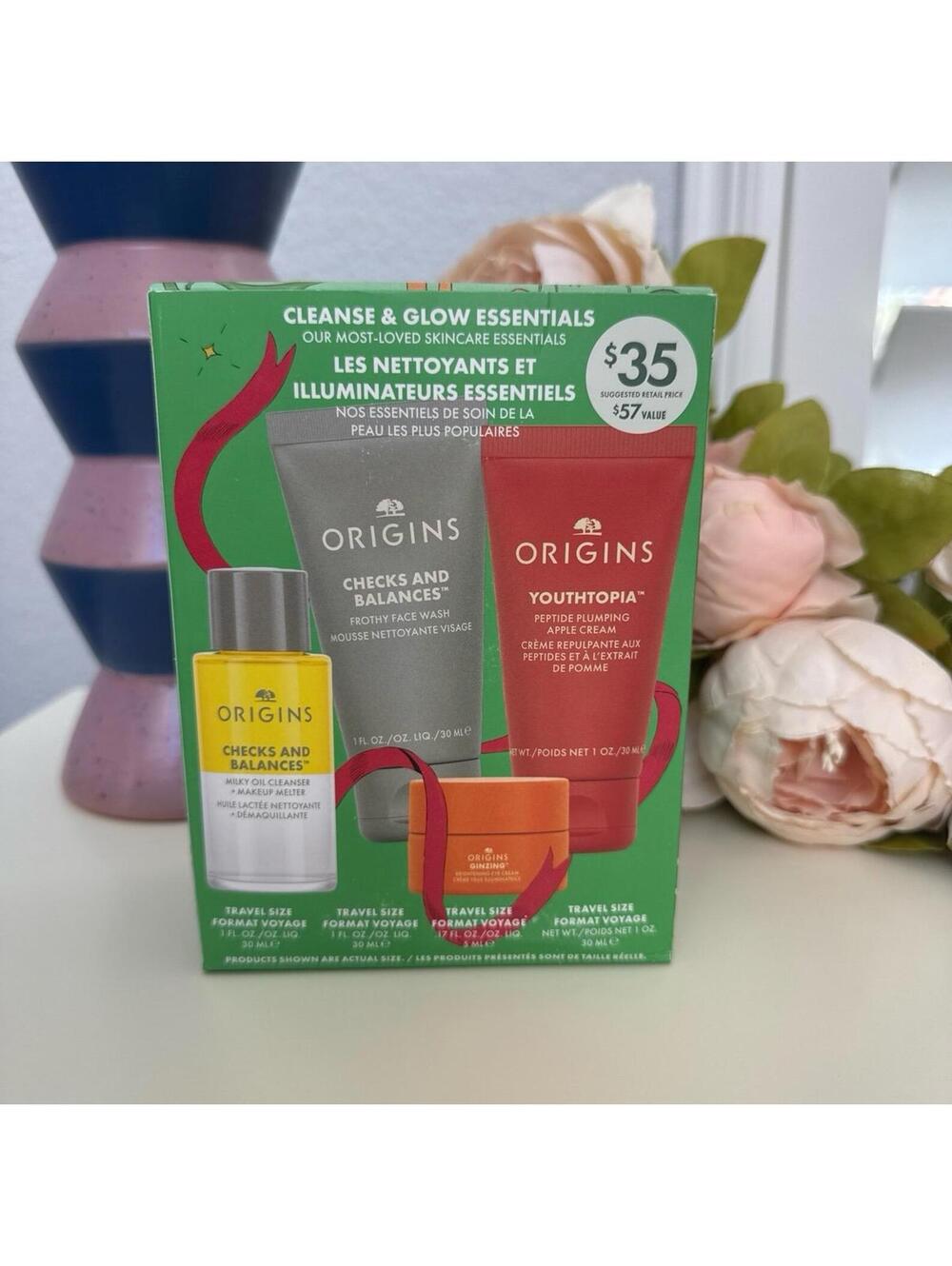 Origins Cleanse & Glow Essentials 4pcs set [COPY]